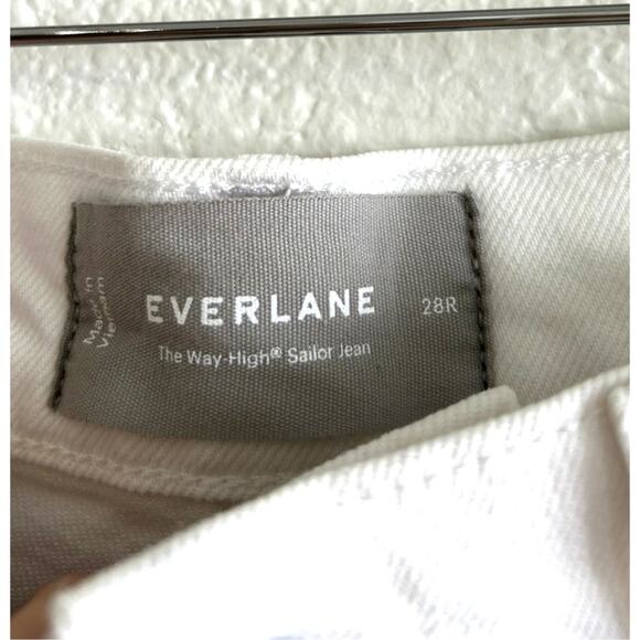 Everlane The Way High Sailor Jean in Bright White 28 R - Picture 5 of 8